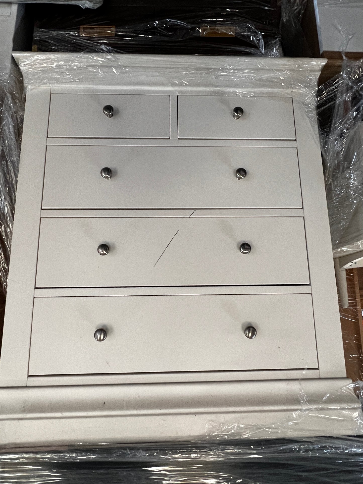 Chest of Drawer, White, 90x100x44cm
