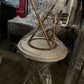 Marble Side Table with Brass Legs, 40x45cm
