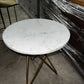 Marble Side Table with Brass Legs, 40x45cm