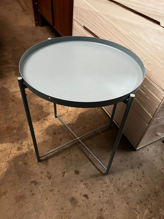 Metal Side Table, Blue, 52x45cm