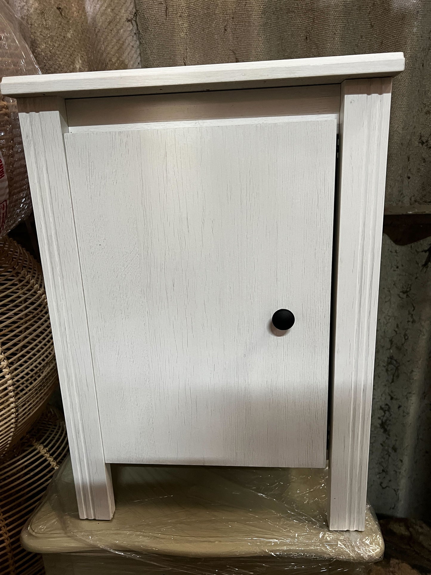 Bedside Cabinet, Whitewash Effect, 44x36x63cm