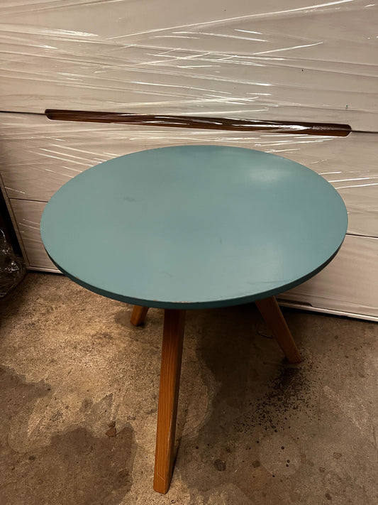 Light Blue Wooden Side Table, 40cm