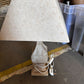 Wooden Urn Square Table lamp