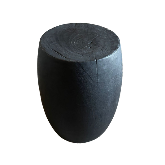 Lychee Wood Drum Side Table or Stool