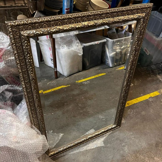 Rectangular Brass Framed Mirror
