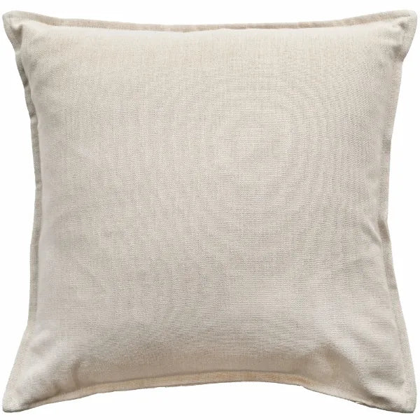 Malini Large Tia Ivory Cushion POLY LINEN MIX WITH FLANGE IVORY 50 X 50