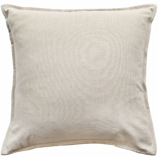 Malini Large Tia Ivory Cushion POLY LINEN MIX WITH FLANGE IVORY 50 X 50