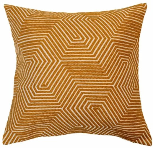 Malini Milton Cushion HONEYCOMBE MUSTARD JAQ CUSHION 50 X 50