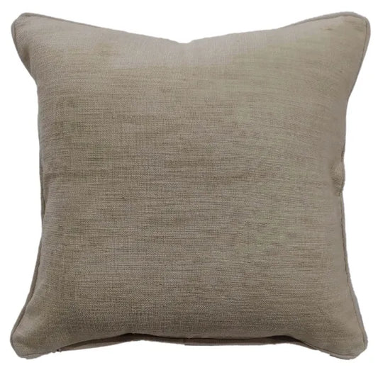 Malini Simi Taupe Cushion PLAIN SLUB TEXTURE TAUPE 50 X 50