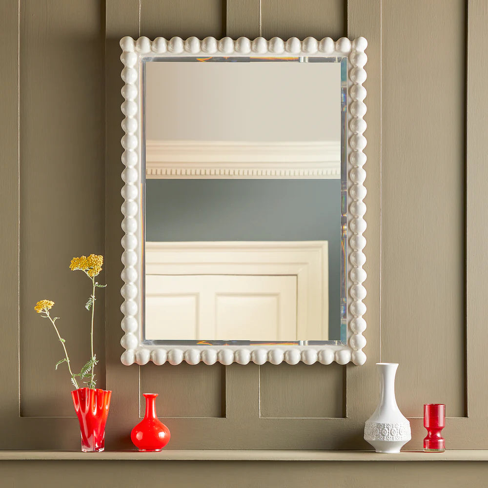 charming mirror in white