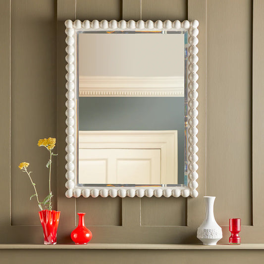 charming mirror in white