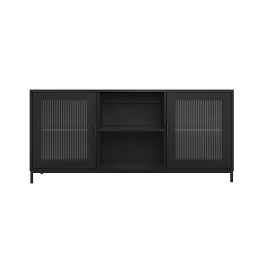 MADDOX MEDIA UNIT BLACK, 128x58x40cm