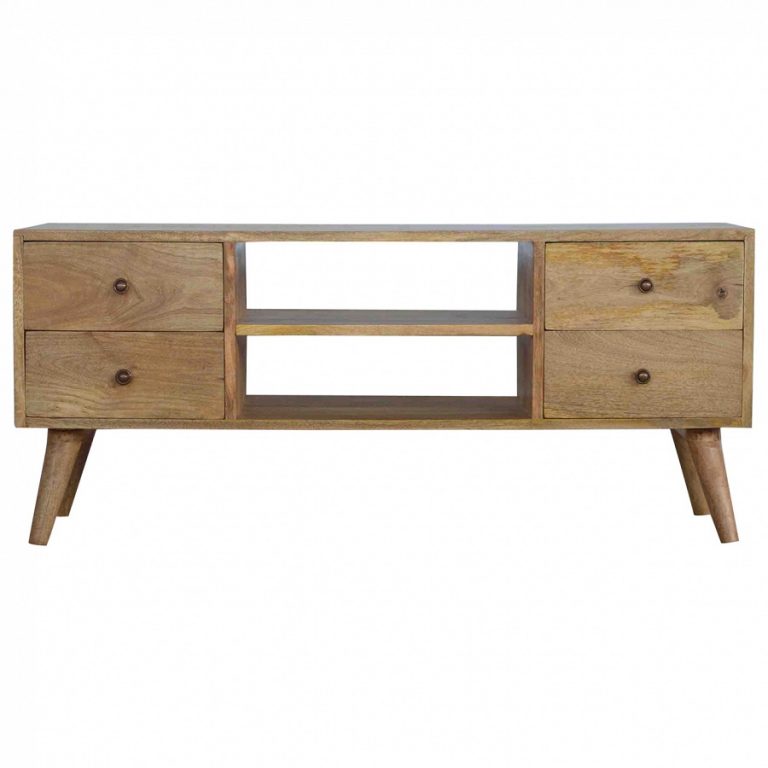 Media Unit in Oak Finish, 110x40x38cm