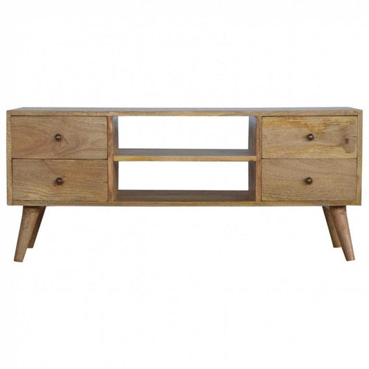 Media Unit in Oak Finish, 110x40x38cm