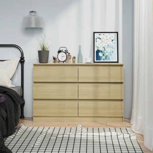 Meraree 6 - Drawer Chest of Drawers, 77x120x30cm