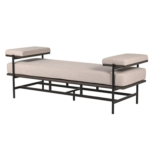 Linen Lounger Bench, 65x185x60cm