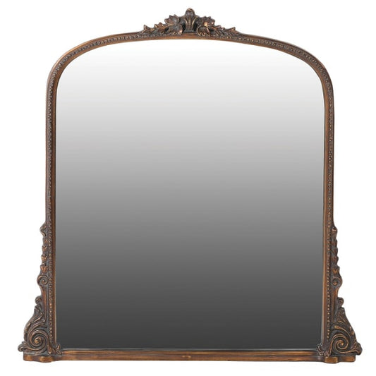 Large 'Carved Effect' Wall Overmantle Mirror