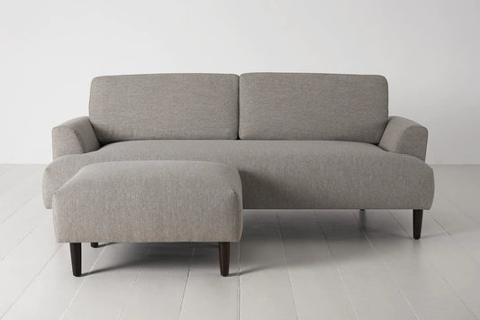 Model 05 - 3 Seater Left Chaise - Linen  Pumice, 83x200x91cm
