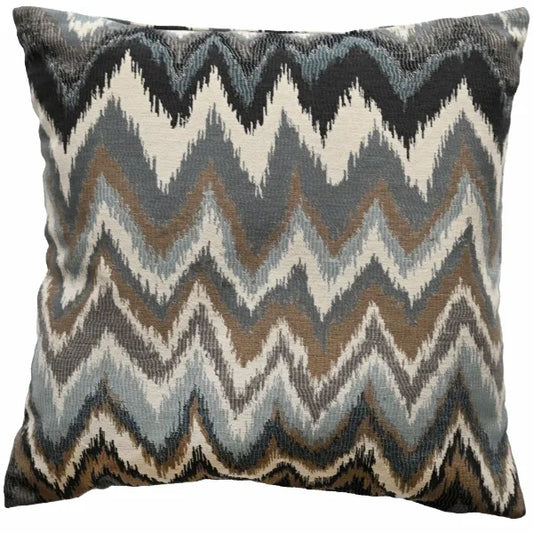 Malini Theo Cushion JAQUARD ZIZ ZAG DES IN TAUPES 45 X 45