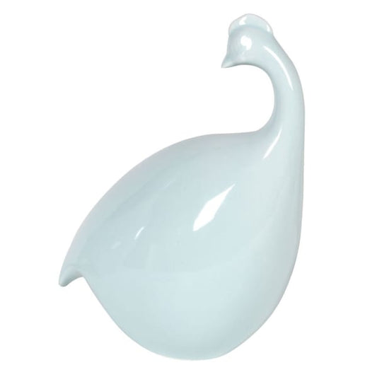Pale Blue Guinea Fowl Looking Back Ornament