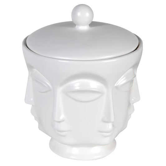 Small Multi Faces Lidded Jar