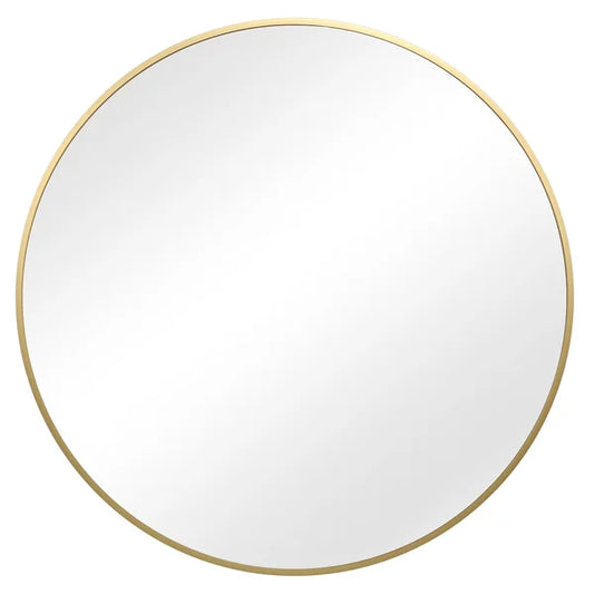 Sasheer - Round Framed Wall Mounted Mirror, 80cm