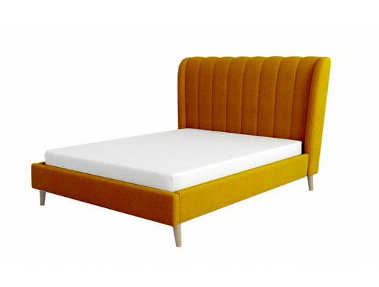 TURMERIC VELVET Elycia Bed Frame (King), 224x164x120cm