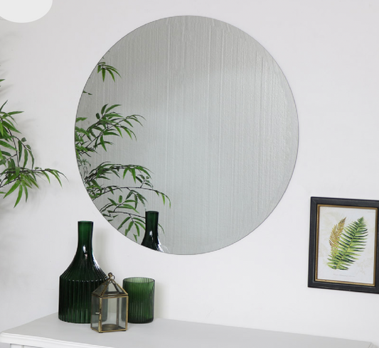 Large Round Frameless Mirror 100cm x 100cm