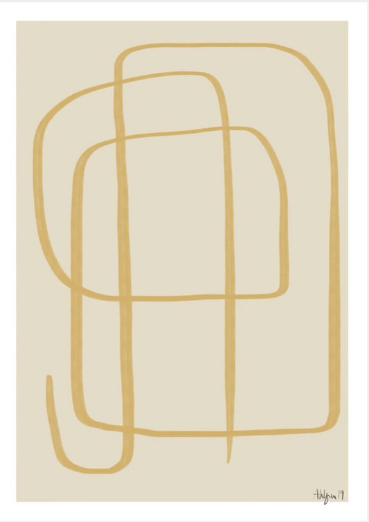 Different Ways II, Yellow, 50x70