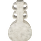 Round Faded White Wash Vase - Tall