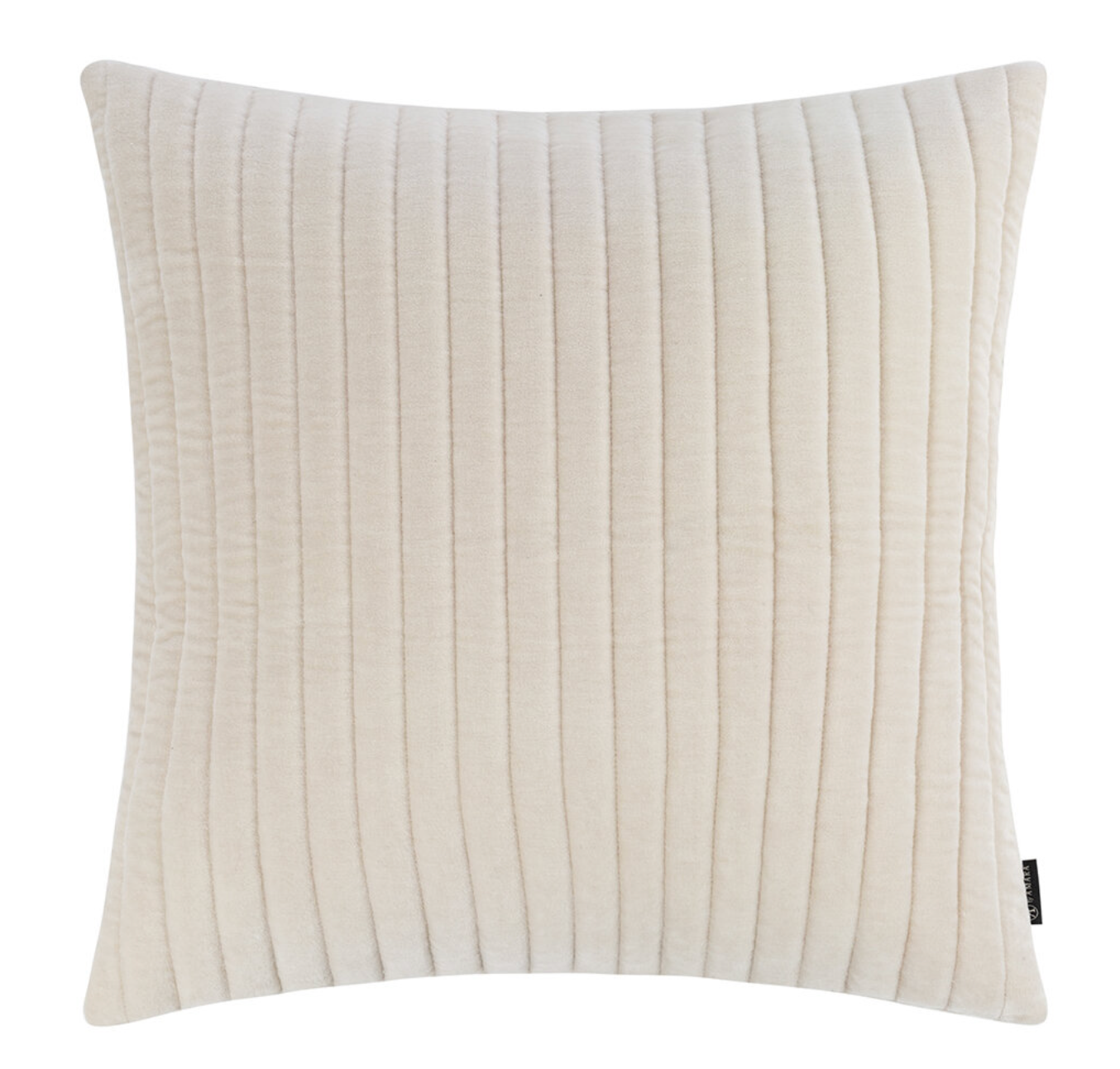 Velour Quilted Cushion Cover - 45x45cm - Cream