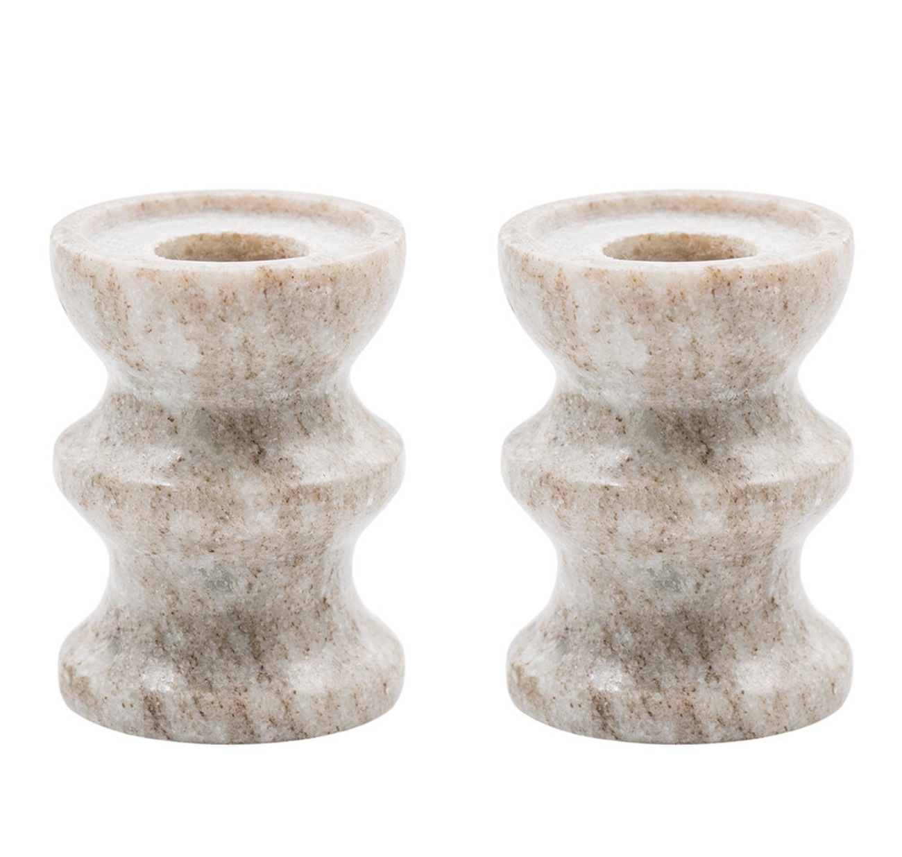 Candle Holder - Set of 2 - Marble