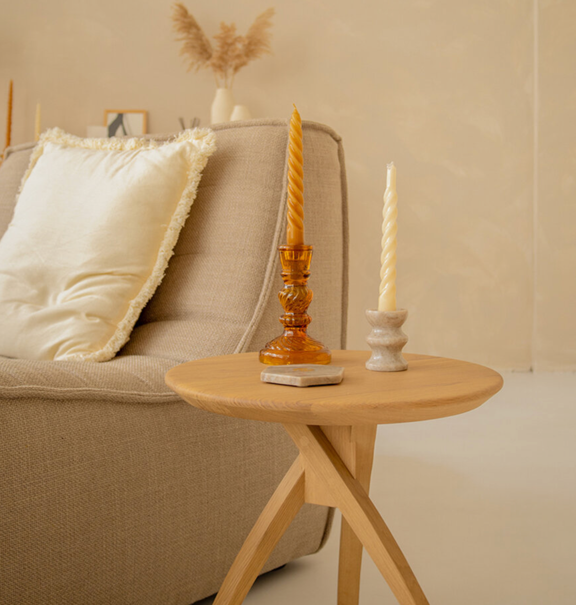 Candle Holder - Set of 2 - Marble