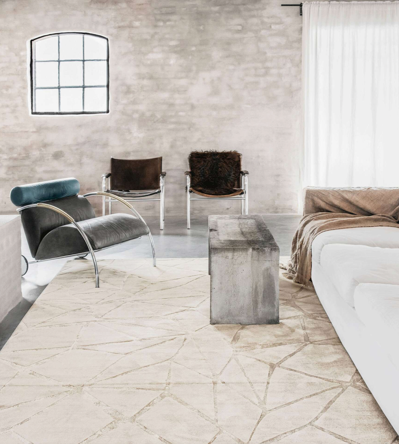 Patio Rug - Cream white 300x400