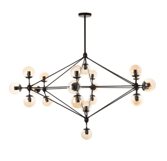 OLIVIA'S ARIA PENDANT LIGHT BLACK - 21 bulb
