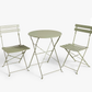 Camden 2-Seater Garden Bistro Table & Chairs Set, Sage Green