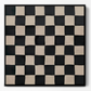 Black & Neutral Checkerboard Framed Canvas Art 85 x 85cm