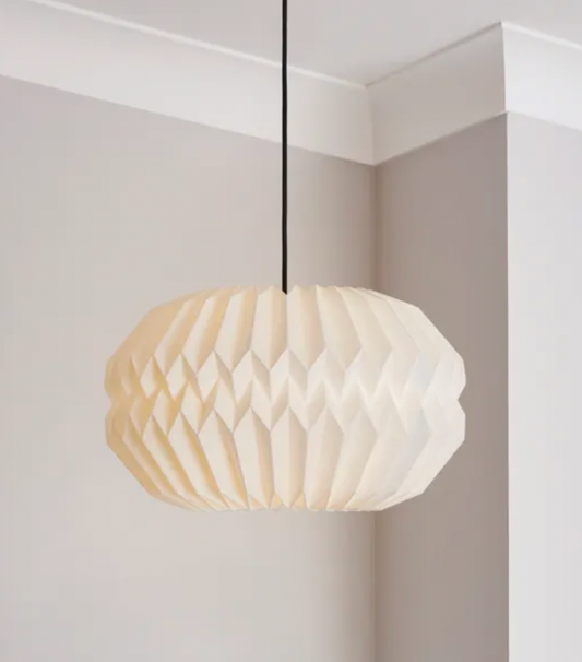 Pahal Origami Paper Pendant White, 23x40cm