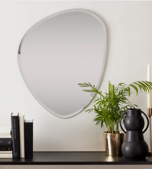Frameless Pebble Mirror, 55x44cm