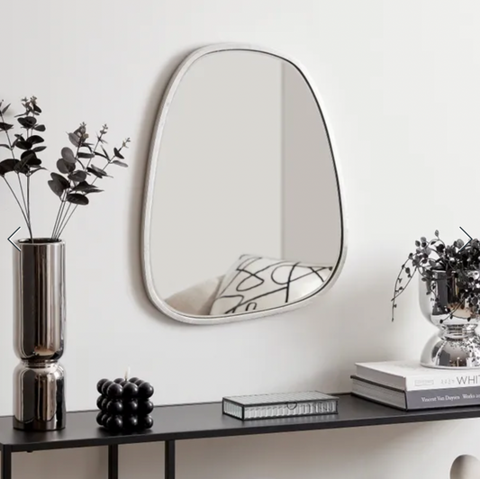 Pebble Mirror Silver 50x40cm