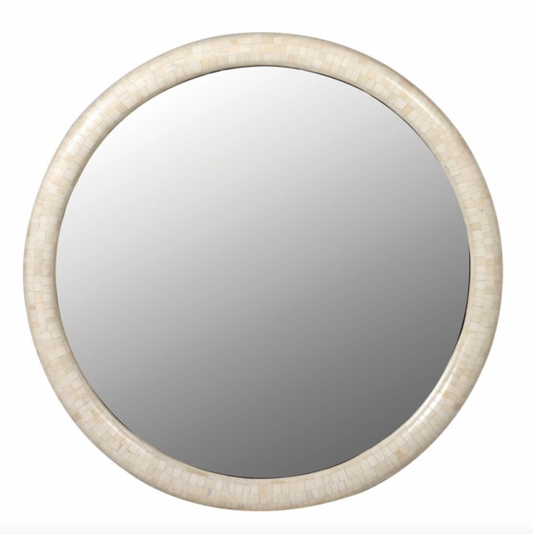 Round Bone Wall Mirror