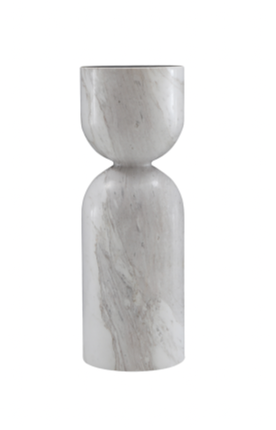 Salt Lamp Table - White Marble