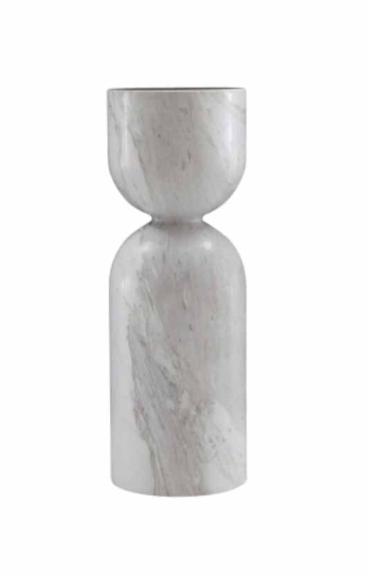Salt Lamp Table - White Marble