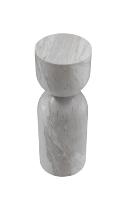 Salt Lamp Table - White Marble
