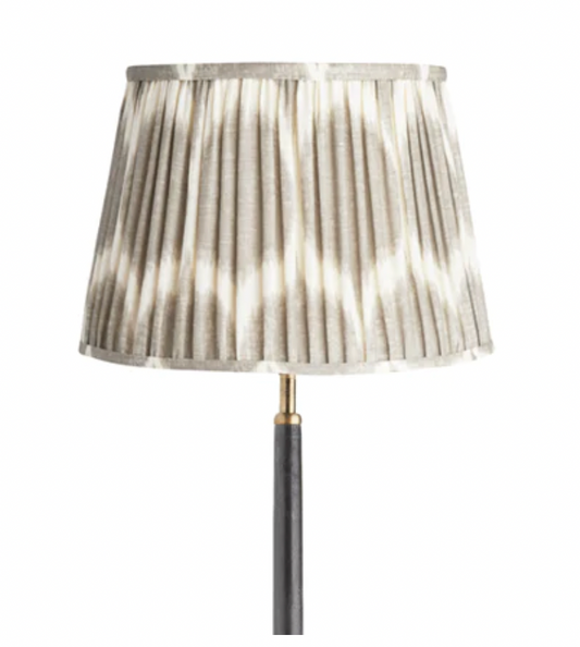 30cm straight empire printed linen ikat shade in grey Yoda