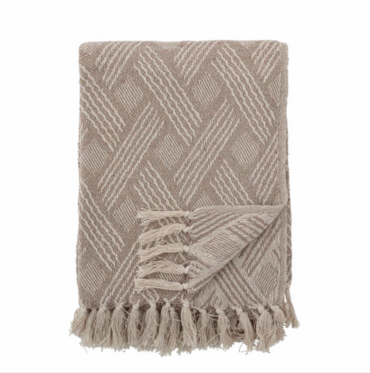 Ghina Throw, Nature, Recycled Cotton
