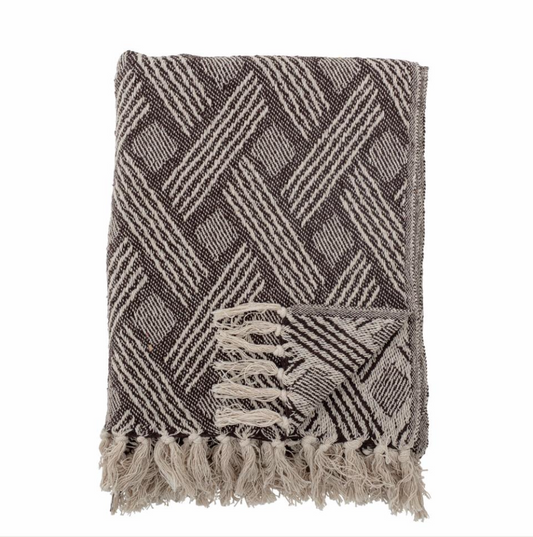 Ghina Throw, Nature, Recycled Cotton