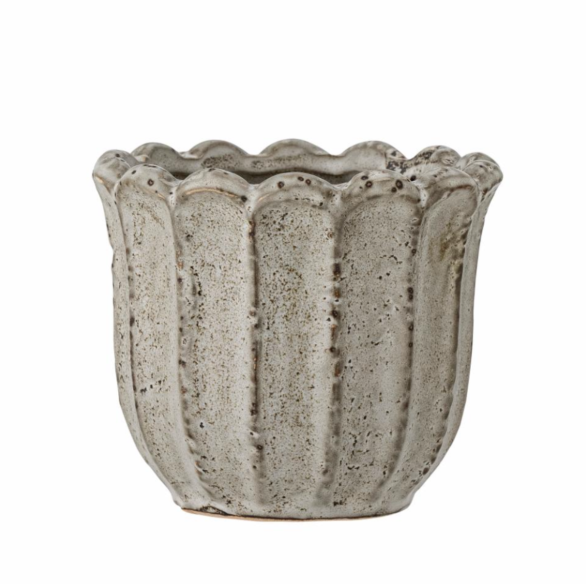 Chaca Flowerpot, Grey, Stoneware