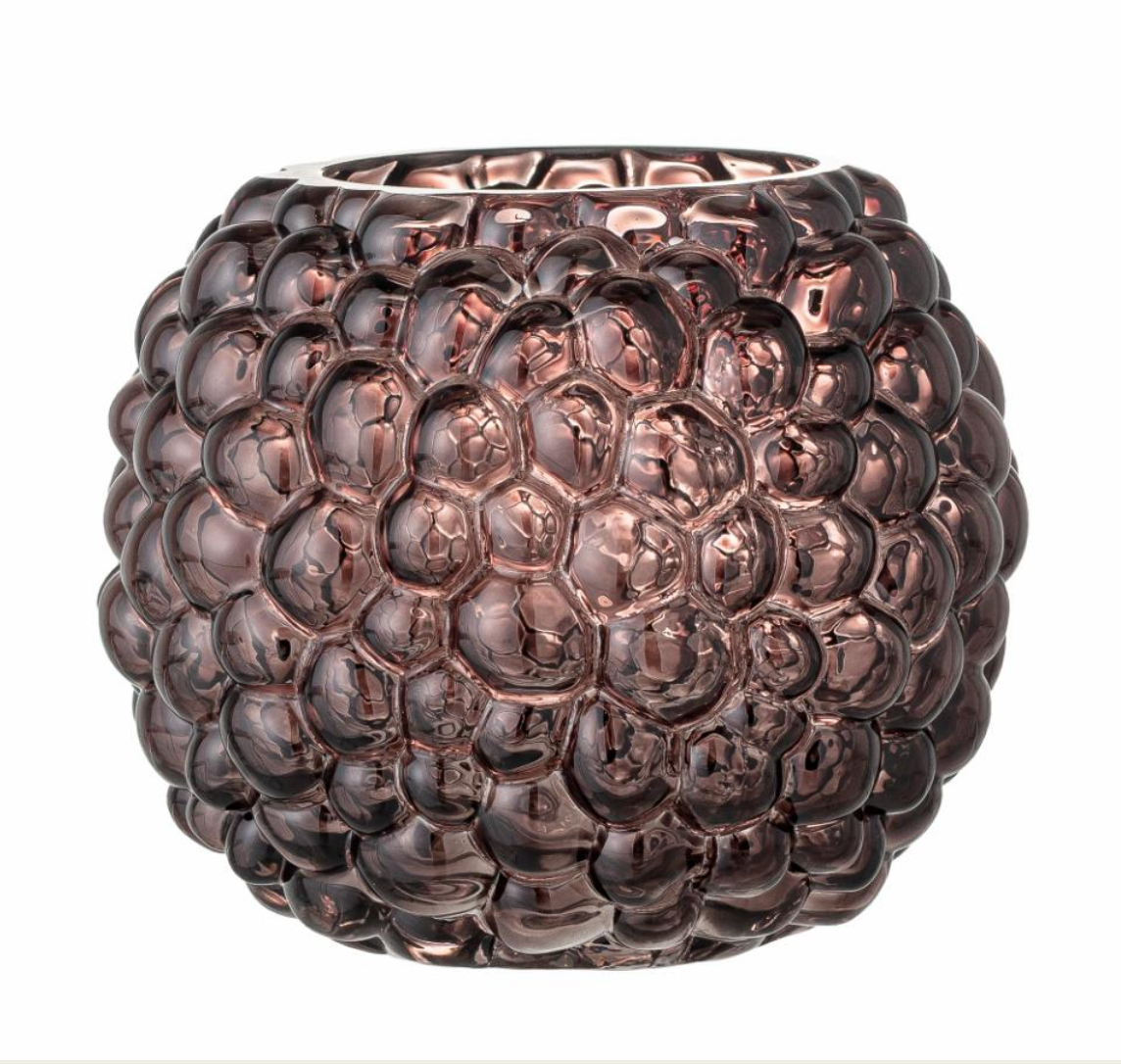 Bendine Vase, Brown, Glass