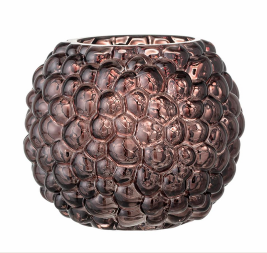 Bendine Vase, Brown, Glass